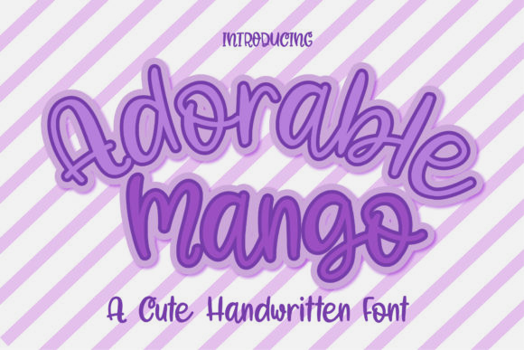 Adorable Mango: A Whimsical Script Font for Creative Projects