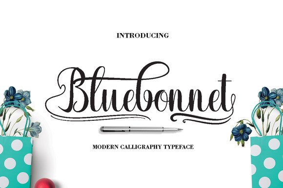Bluebonnet: A Script Font for Elegant Design