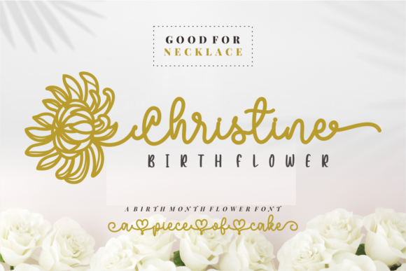 Christine Birth Flower Duo: A Vintage Font for Modern Design