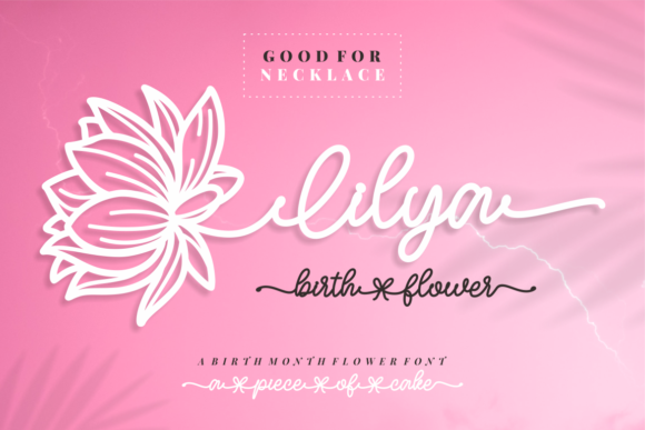 Lilya Birth Flower: Elegant Script for Designers