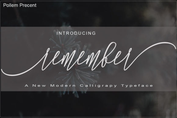 Remember: A Script Font for Poetic Design