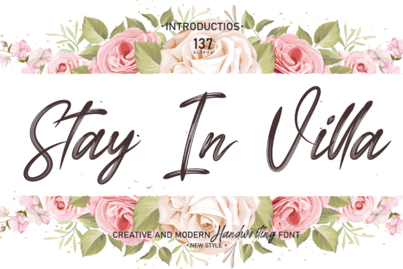 Stay in Villa: Elegant Script Typography for Modern Design